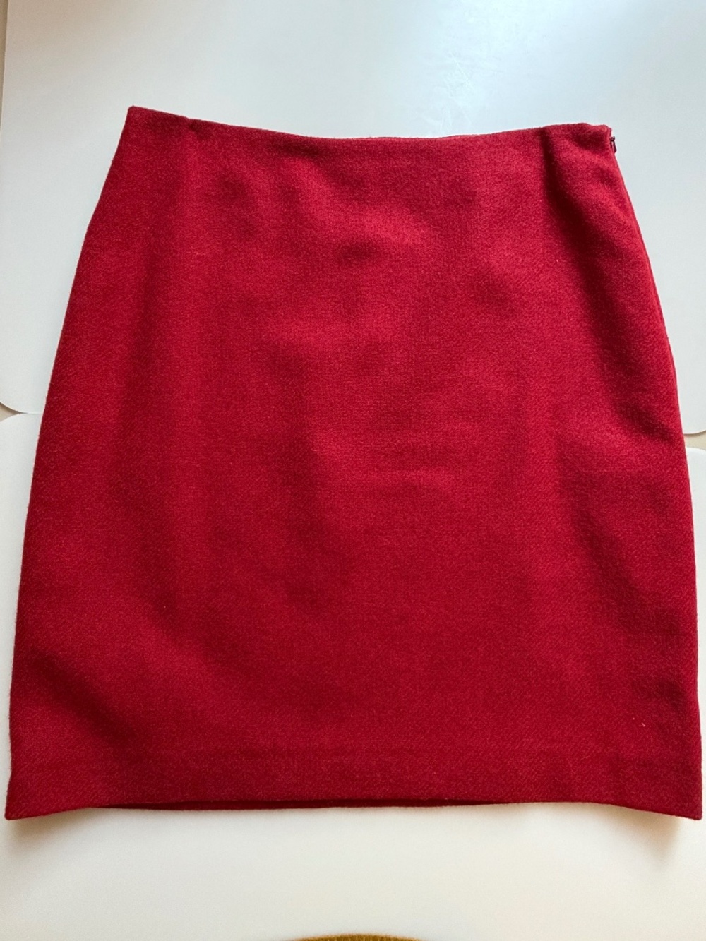 Boden Red Wool Pencil Skirt